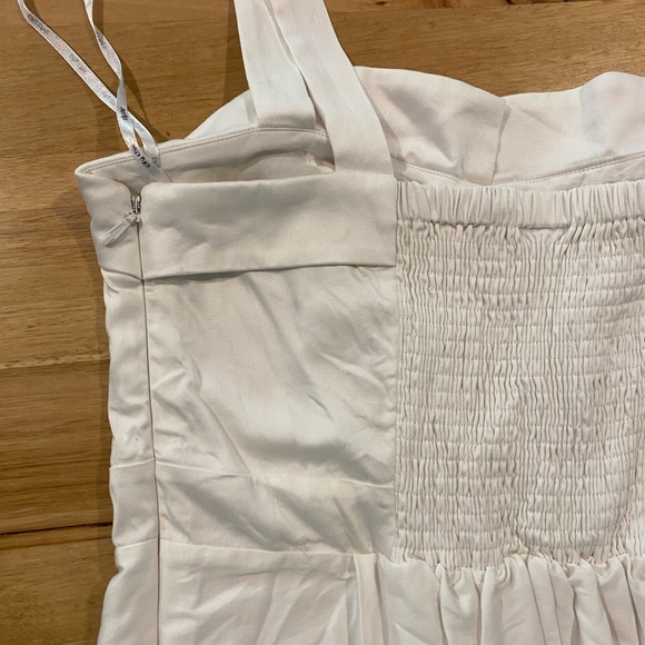 City Chic White cotton printed dress size Small 16 with pockets - Picture 8 of 9